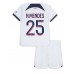 Günstige Paris Saint-Germain Nuno Mendes #25 Babykleidung Auswärts Fussballtrikot Kinder 2023-24 Kurzarm (+ kurze hosen)